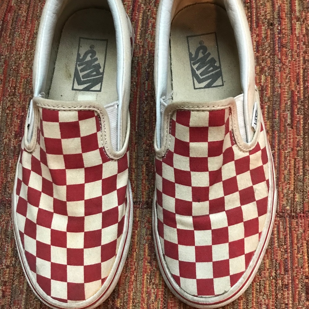 Vans Classic Checkerboard Slip Ons Mens 5/Womens 6.5